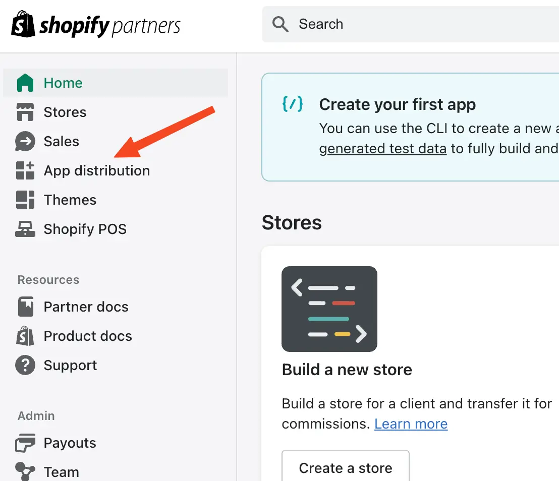 Click "App Distribution"