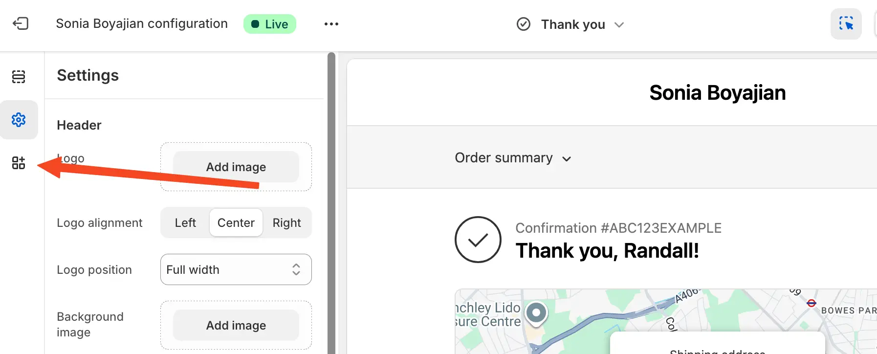 Click the "Apps" button in the left sidebar