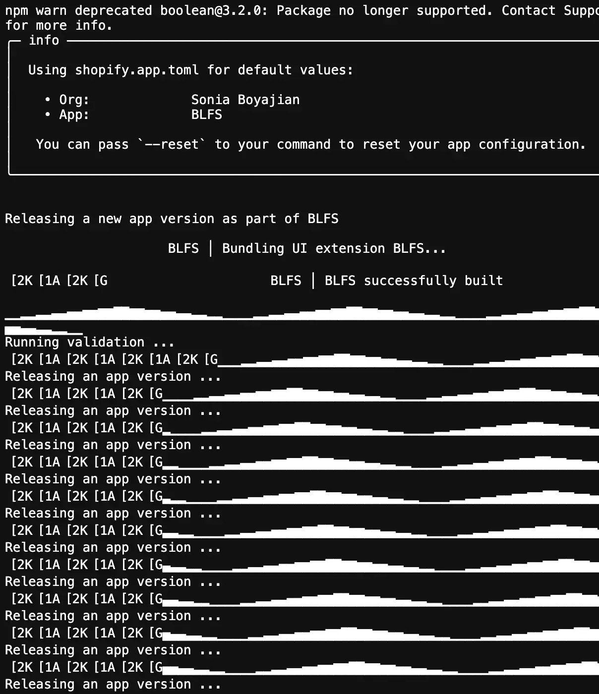 Deploy successfull (1/2)