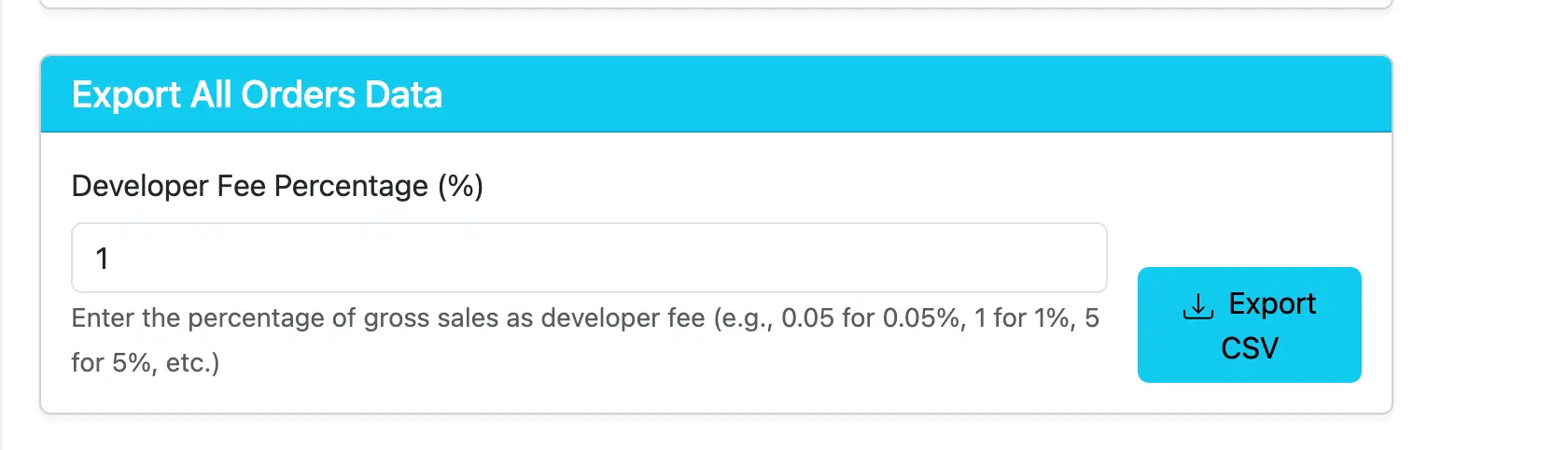 Easy tracking of developer fees