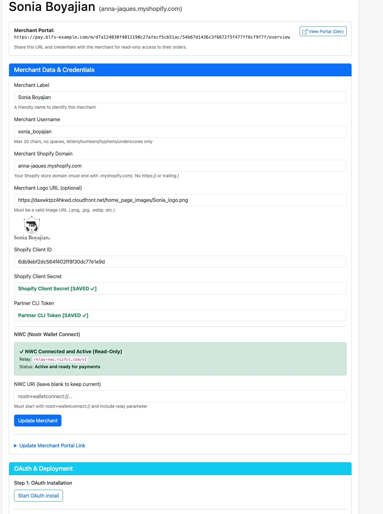BLFS developer portal, fully populated