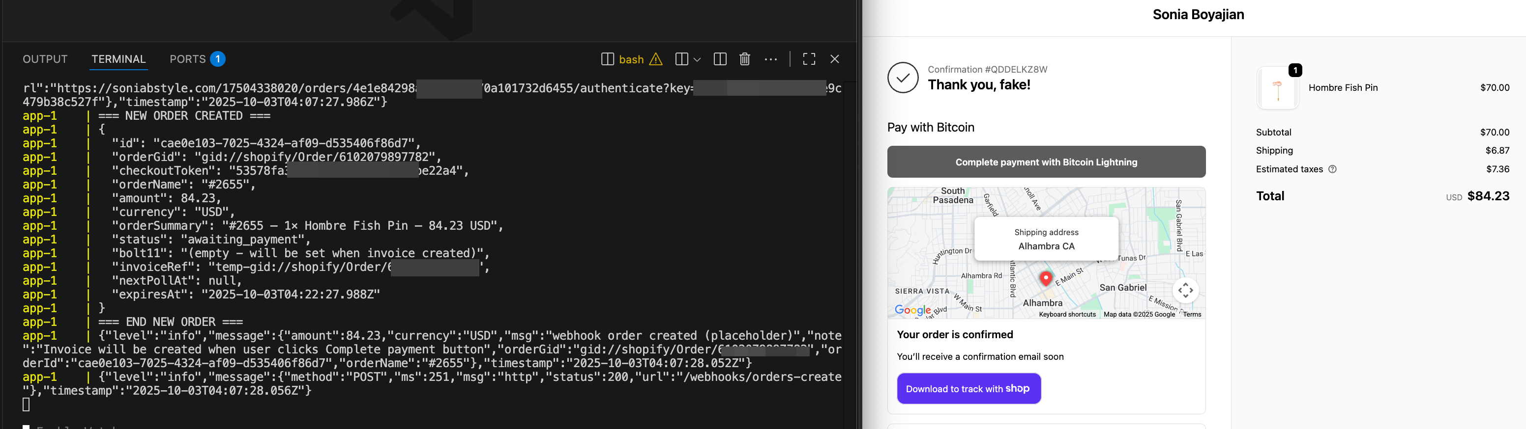 Check the console logs - you should see the first logs appearing