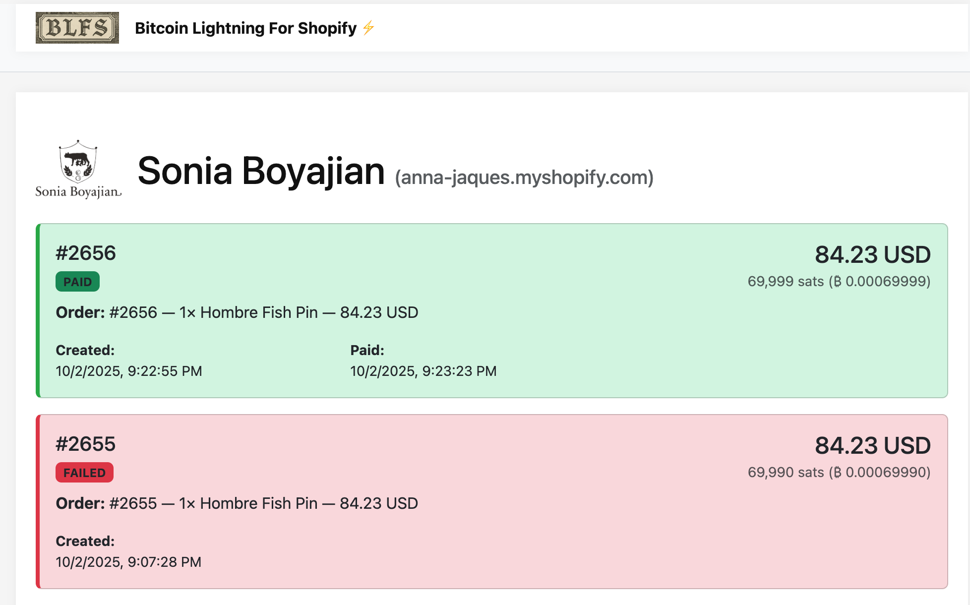 Verify in the merchant portal - you may see both failed test attempts and successful orders