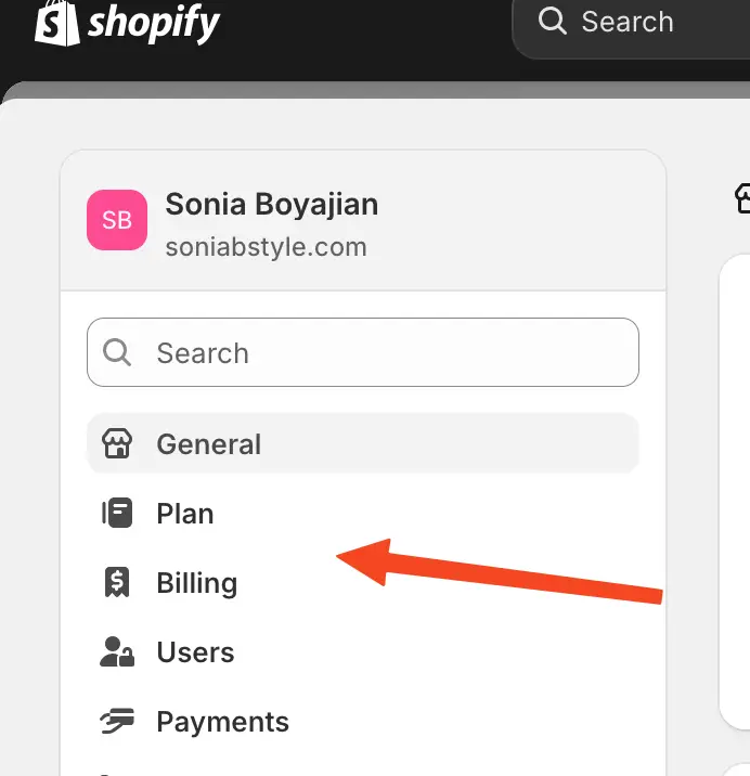 Now logged in as the correct user with store owner permissions