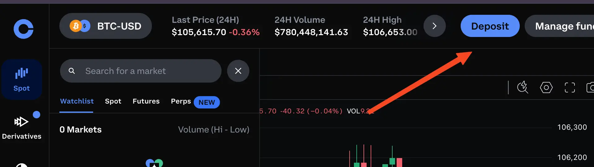 Click the Deposit button to begin your journey through the maze