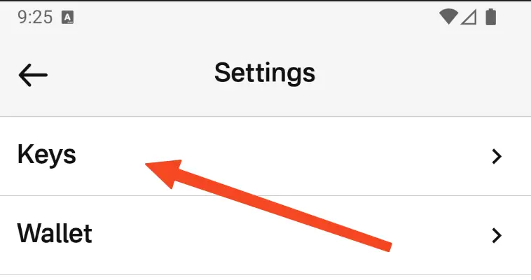 In Primal's settings, go to 'Keys'