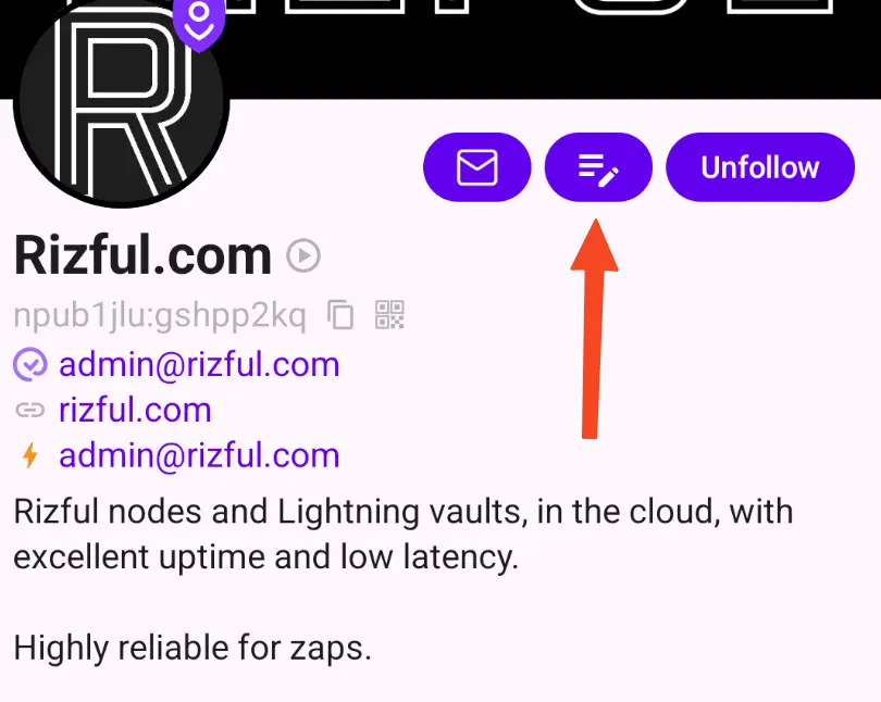 In your Amethyst profile, tap 'Edit'