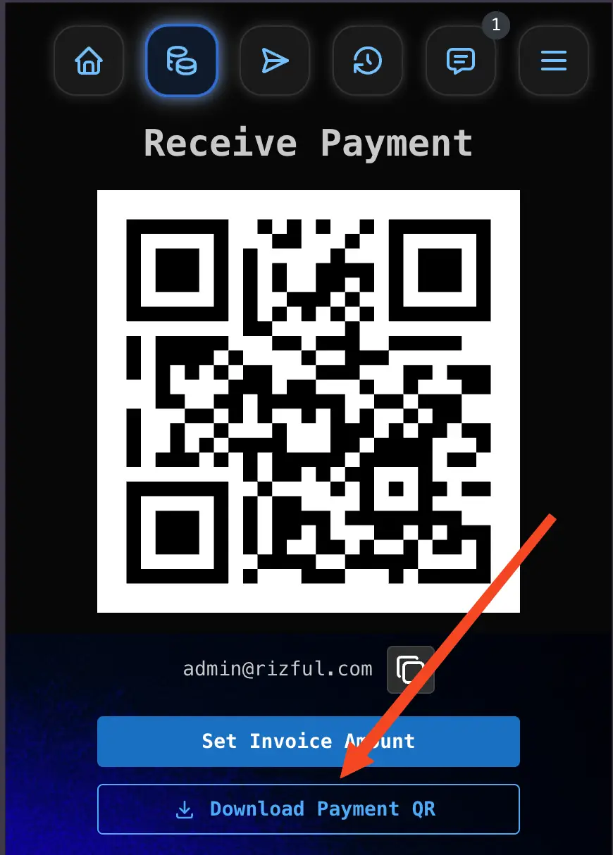Click 'Download Payment QR'