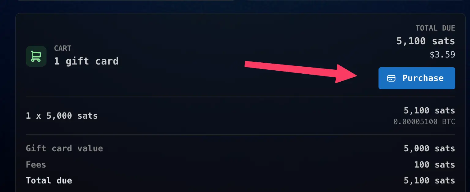Check the total before purchase.