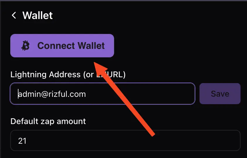 Tap 'Connect Wallet'