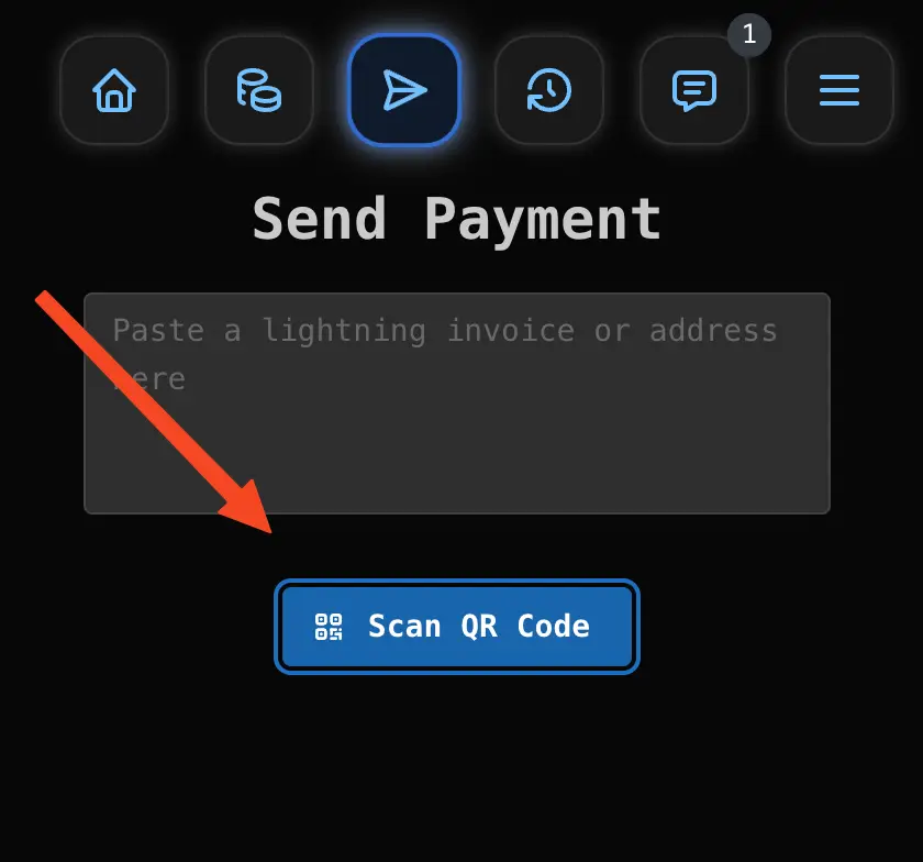 Easily scan a QR code to pay