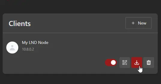 Download client configuration
